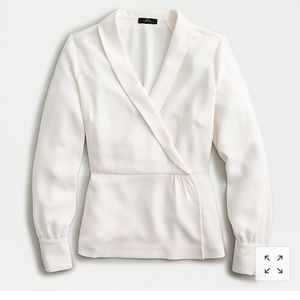 J Crew Crepe Wrap Top